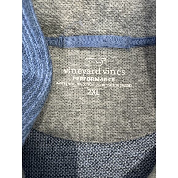 Vineyard Vines Performance Jacket Men's 2XL BLUE 1/4 Zip Pullover Stretch - Picture 2 of 11